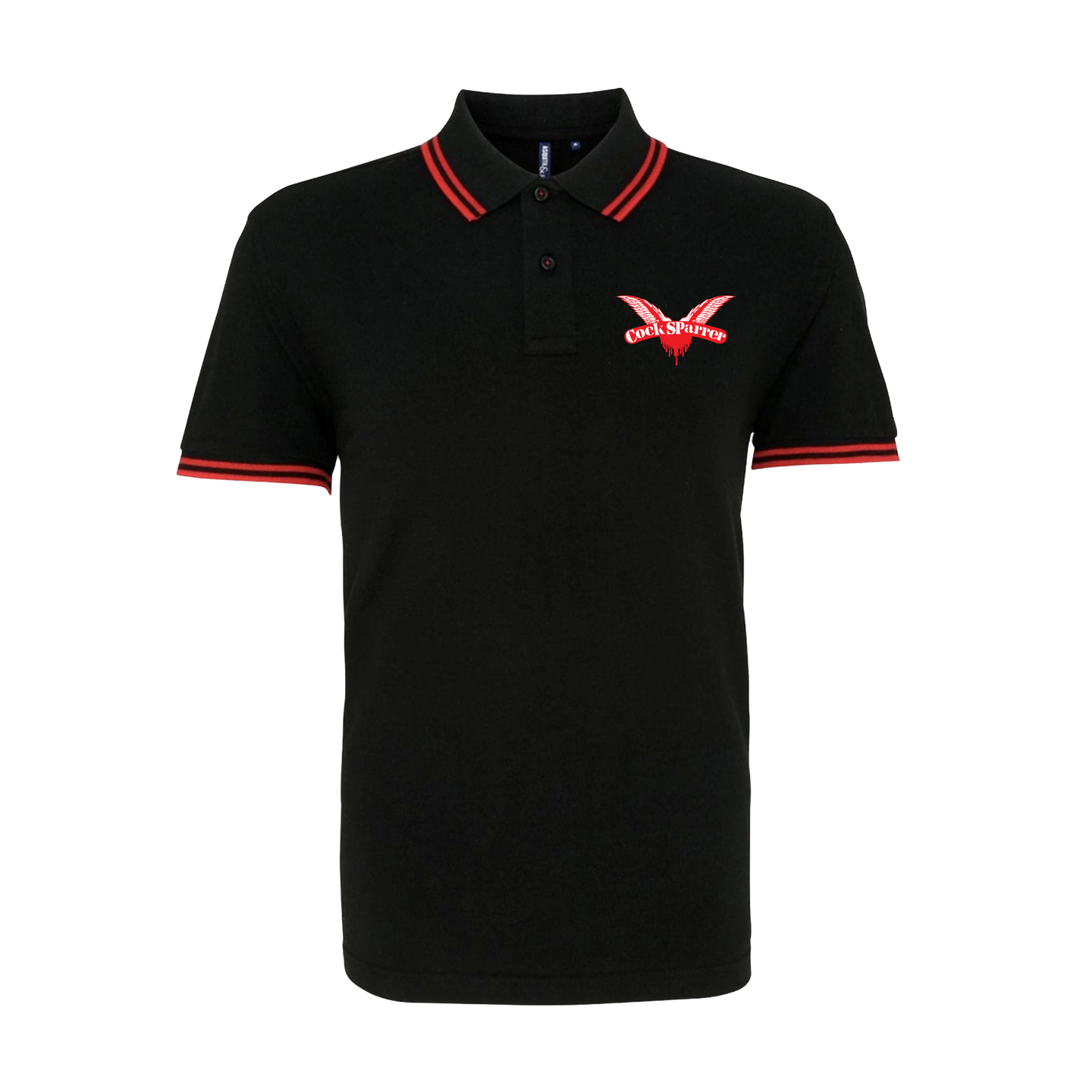 Cock Sparrer - Wings Polo - Black & Red