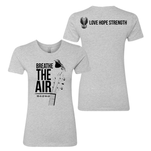Love Hope Strength - Bird T-Shirt - Heather Grey - Ladies