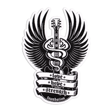 Load image into Gallery viewer, Love Hope Strength Woven or Embroidered Patch (b/w)
