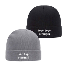 Load image into Gallery viewer, Love Hope Strength Cuffed Beanie
