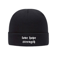 Load image into Gallery viewer, Love Hope Strength Cuffed Beanie
