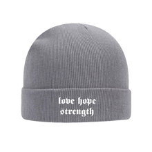Load image into Gallery viewer, Love Hope Strength Cuffed Beanie
