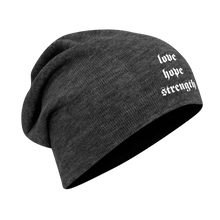 Load image into Gallery viewer, Love Hope Strength Slouch Beanie
