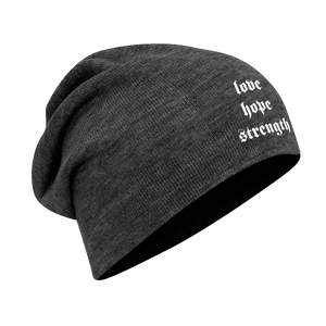 Love Hope Strength Slouch Beanie