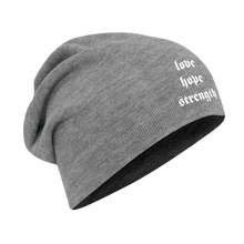 Load image into Gallery viewer, Love Hope Strength Slouch Beanie
