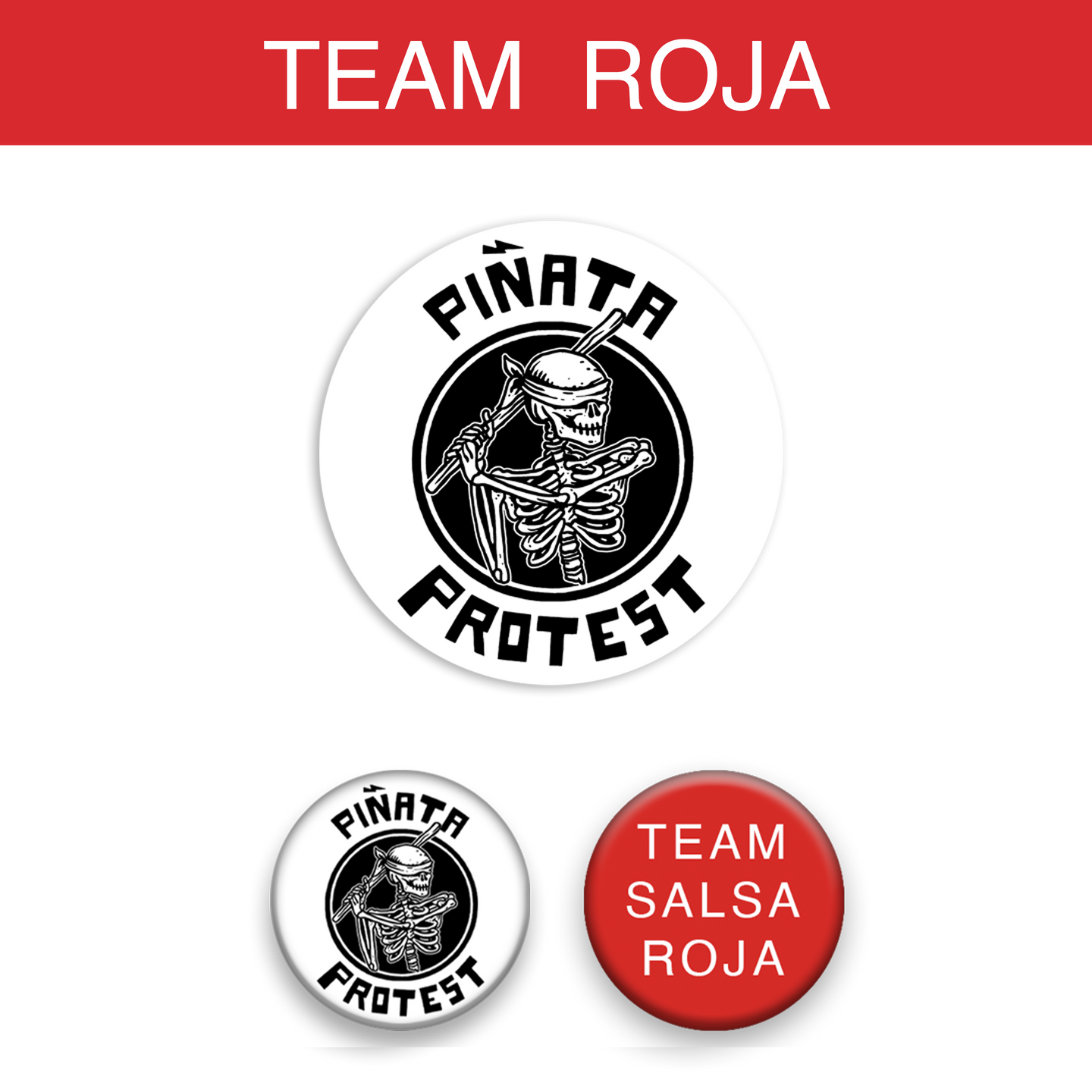 Piñata Protest - Team Roja Sticker/Button Pack