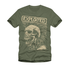 Load image into Gallery viewer, The Exploited - Distressed Skull T Shirt (green)
