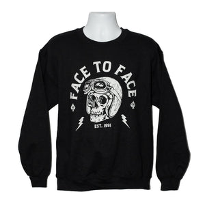 Face to Face - Biker Skull Crewneck Sweatshirt