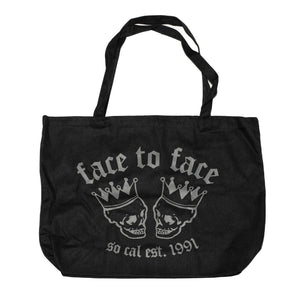 Face To Face - Skull Crown Tote Bag