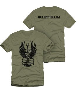 Love Hope Strength - Get on the List T (Mens) Army Green