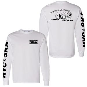 Moon Ska Dog Long Sleeve Shirt - White