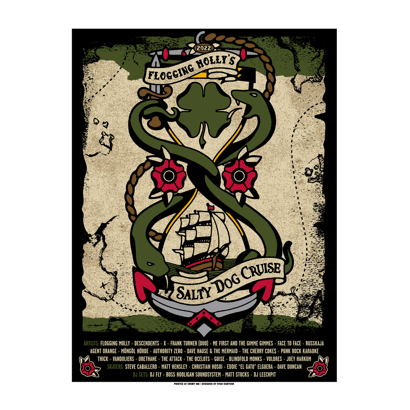 Salty Dog Cruise 2022 Screen Printed Event Poster