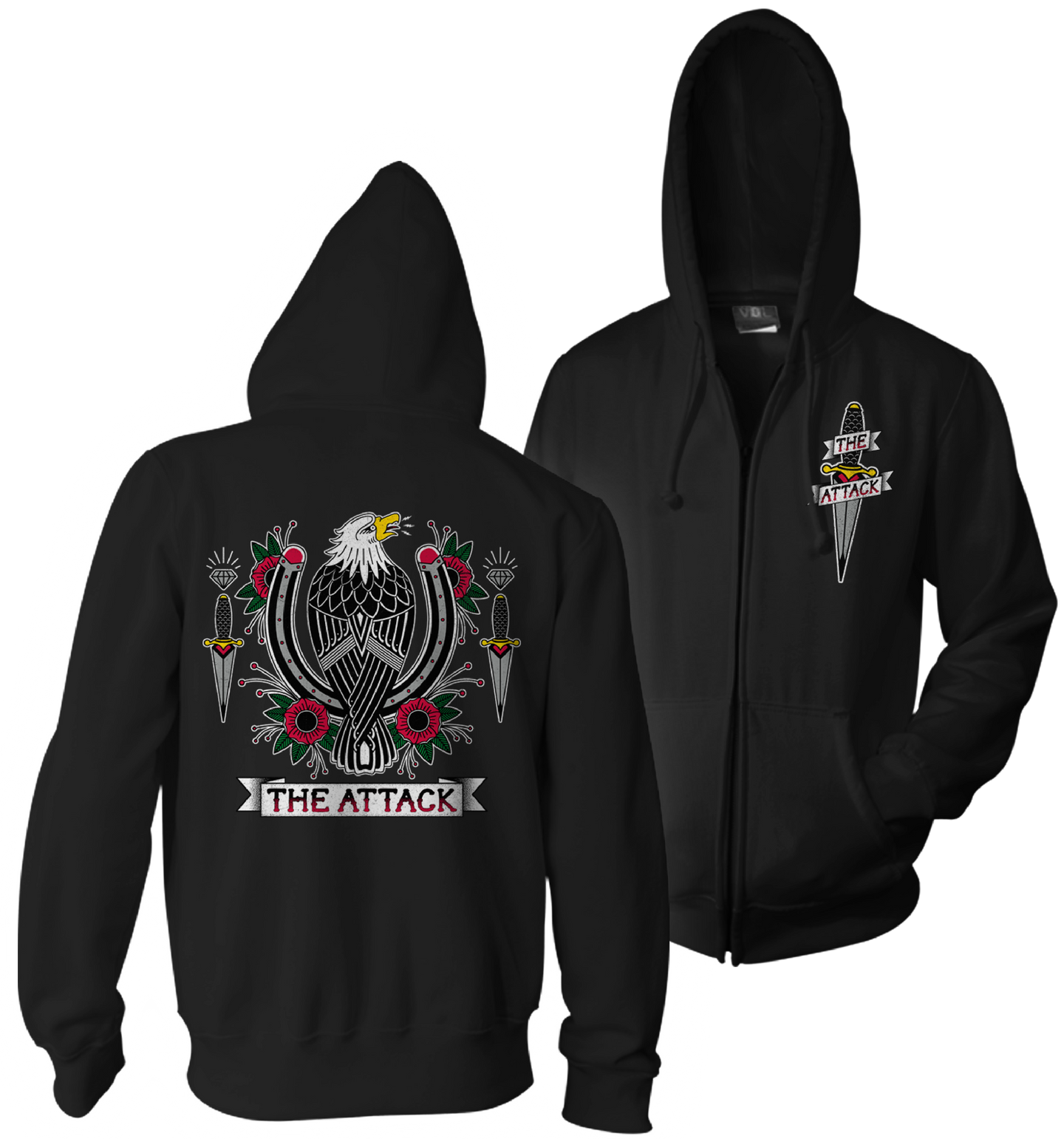 The Attack - Dagger Zip Up Hoodie